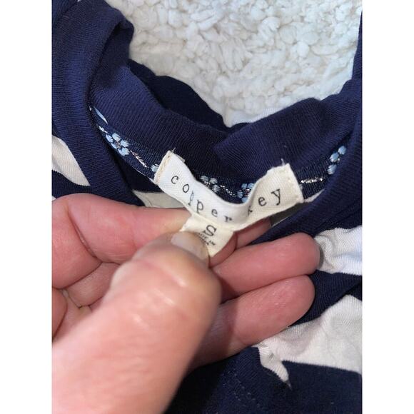 Copper Key Women’s Sz. S Blue & White Striped Top. Exc. Condition - Picture 3 of 8